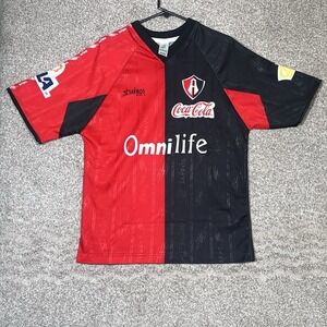 Vintage Club Athletica Jersey Mens Medium Black Red Soccer Short Sleeve‎ 90's